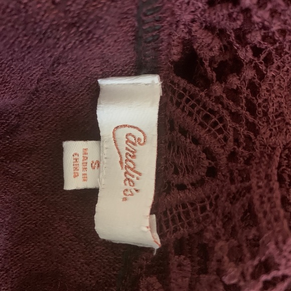 Candie’s burgundy dress with lace back Super cute! - Picture 5 of 7